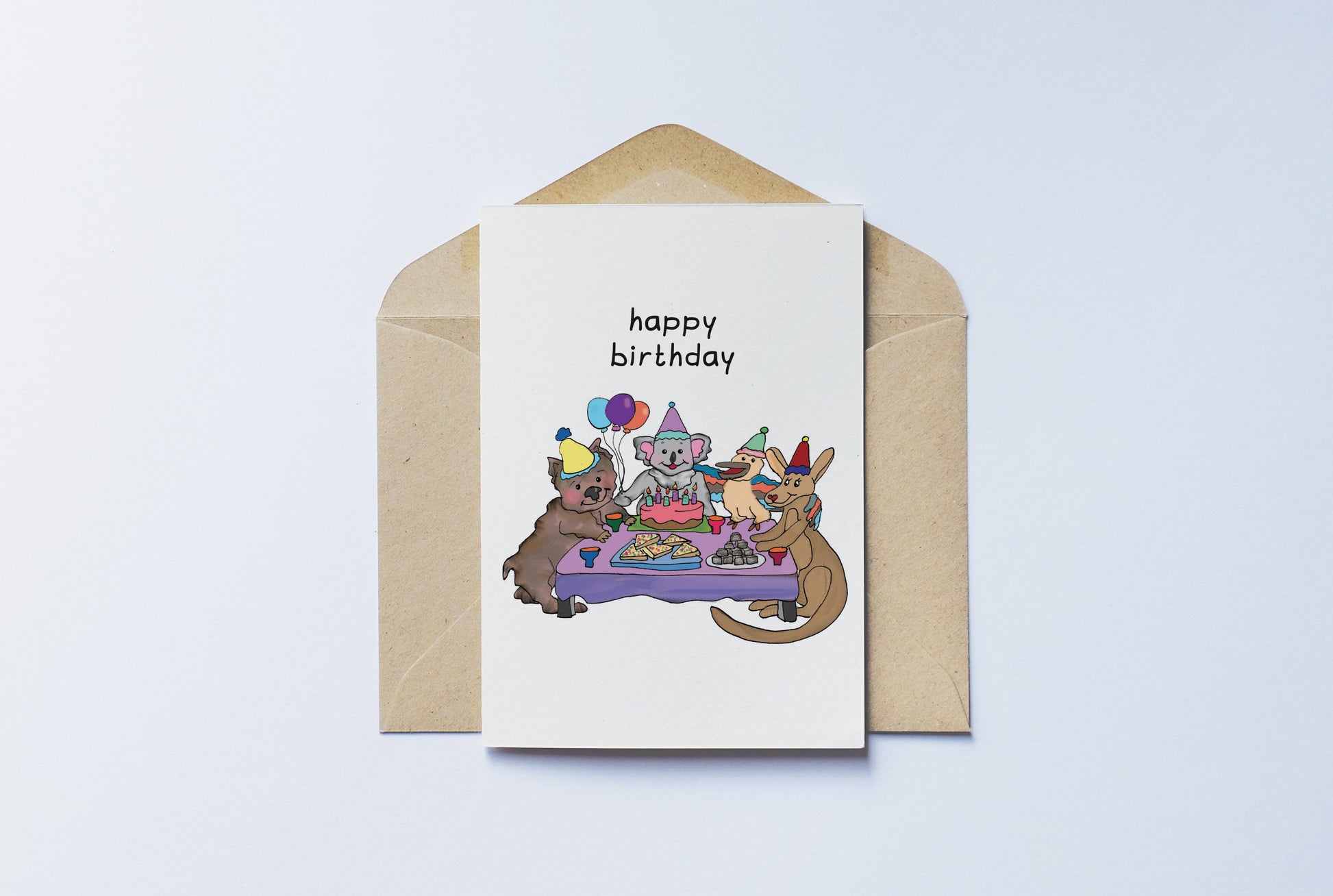 Aussie Animal Birthday Card