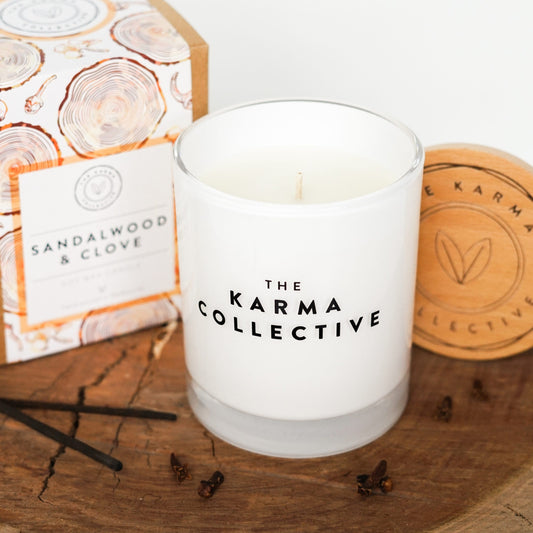 Clearance Sandalwood & Clove Scented Soy Candle