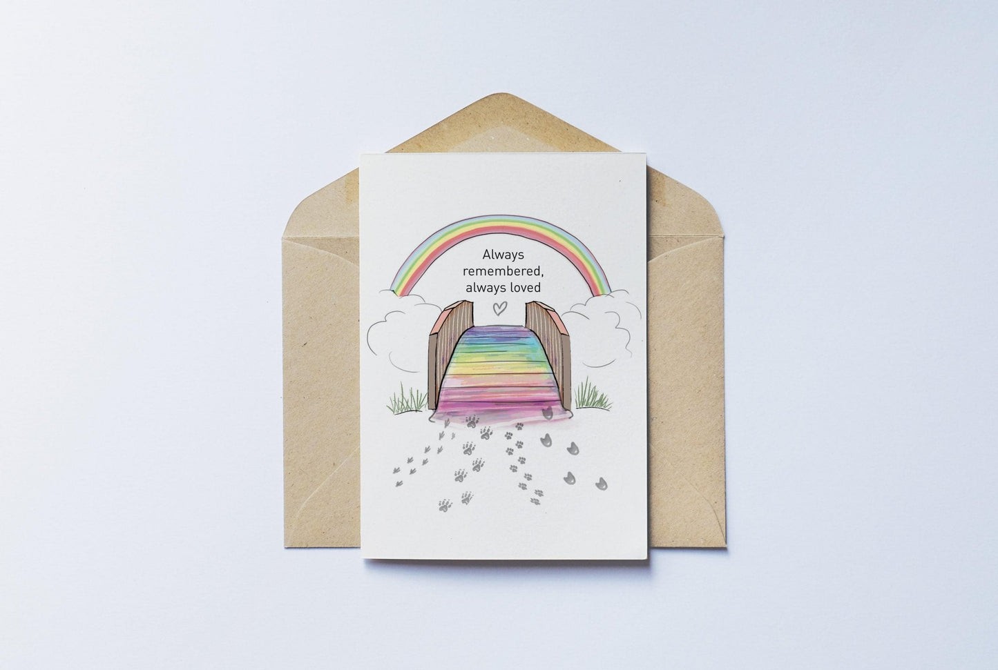 Rainbow Bridge Sympathy Card
