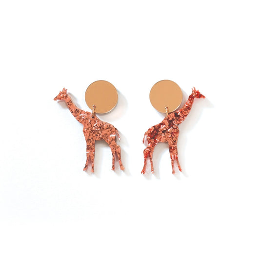 Handmade Giraffe Shaped Earrings