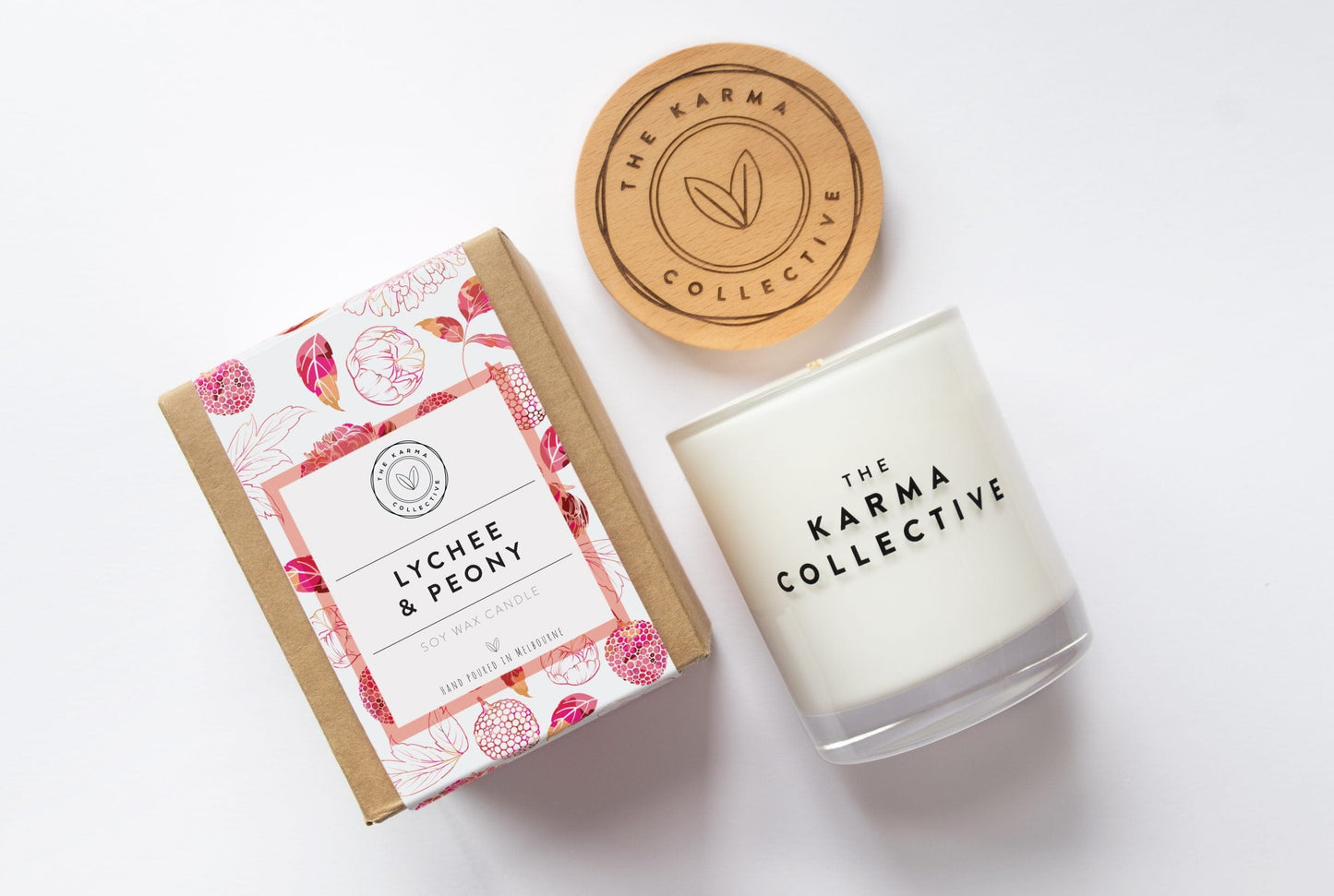 Lychee & Peony Scented Soy Candle